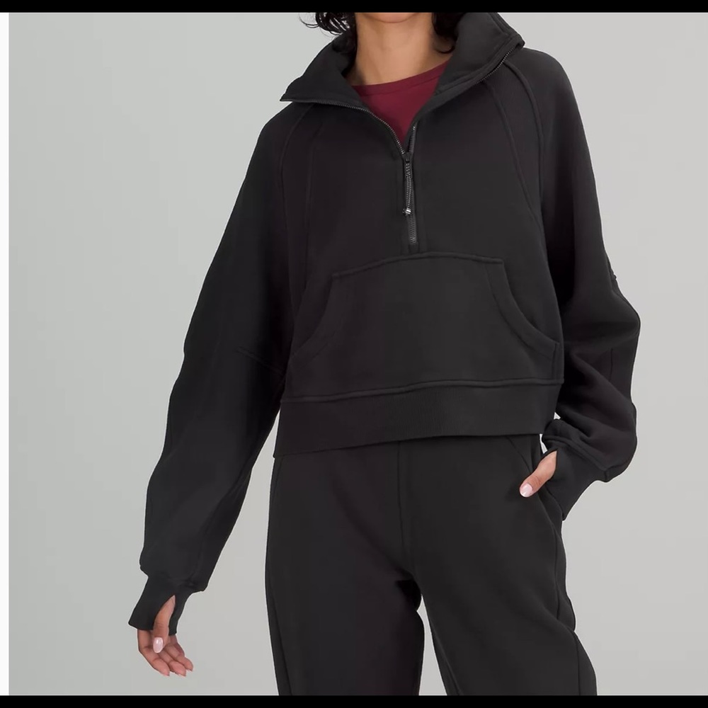 Scuba oversized funnel neck half zip sweatshirt